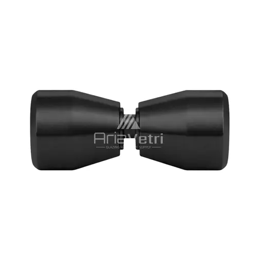 Back-to-Back Bow-Tie Style Knobs Matte Black Back-to-Back Bow-Tie Style Knobs Matte Black