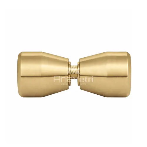 Back-to-Back Bow-Tie Style Knobs Satin Brass Back-to-Back Bow-Tie Style Knobs Satin Brass