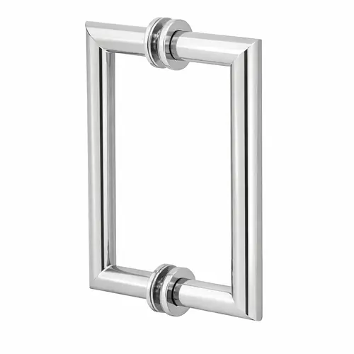 Back to Back 6" Mitered Handle Polished Nickel Back to Back 6" Mitered Handle Polished Nickel