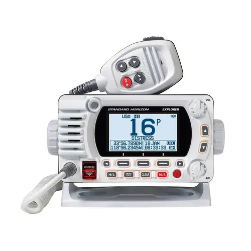 GX1850W Explorer 25W Fixed Mount VHF/NMEA2000/Second Station Capable White GX1850W Explorer 25W Fixed Mount VHF/NMEA2000/Second Station Capable White