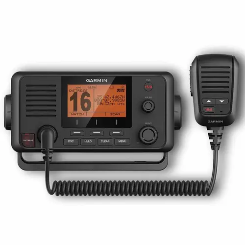 VHF 215 Fixed-mount 25-Watt VHF Radio with Plug-and-Play NMEA 2000 Network Installation Black VHF 215 Fixed-mount 25-Watt VHF Radio with Plug-and-Play NMEA 2000 Network Installation Black