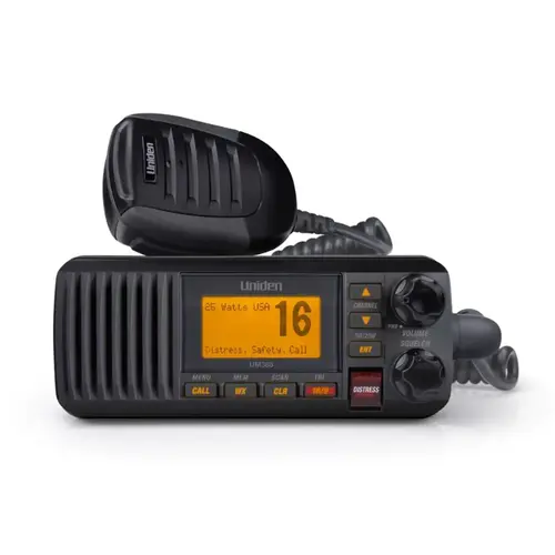 UM385 Fixed Mount VHF Radio Black UM385 Fixed Mount VHF Radio Black