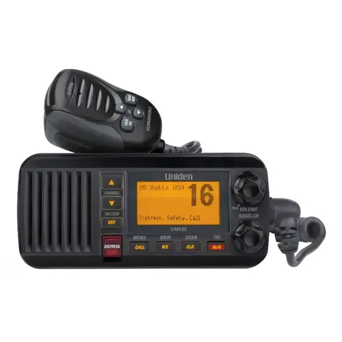 UM435 Fixed Mount VHF 25W Marine Radio Black UM435 Fixed Mount VHF 25W Marine Radio Black