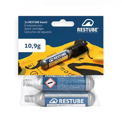 RESTUBE CO2 cartridges (10.9 g) 2 Pack for Beach & Kids Safety Buoy RESTUBE CO2 cartridges (10.9 g) 2 Pack for Beach & Kids Safety Buoy