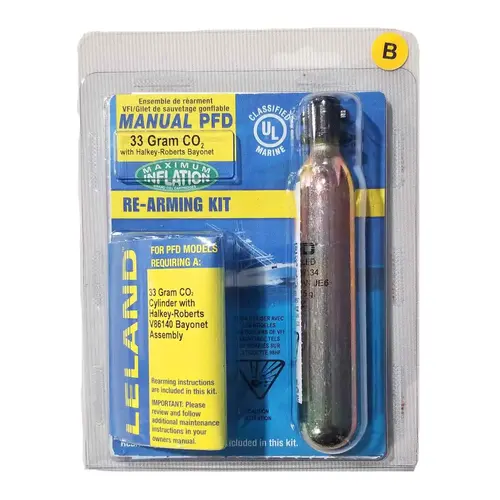 33 Gram Inflatable PFD Rearming Kit with Bayonet, Manual 33 Gram Inflatable PFD Rearming Kit with Bayonet, Manual