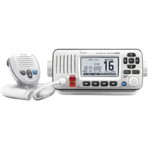 M424G Fixed-Mount VHF Radio with GPS Receiver White M424G Fixed-Mount VHF Radio with GPS Receiver White