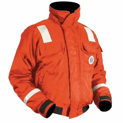 Classic Flotation Bomber Jacket with Reflective Tape, XX-Large Orange Classic Flotation Bomber Jacket with Reflective Tape, XX-Large Orange