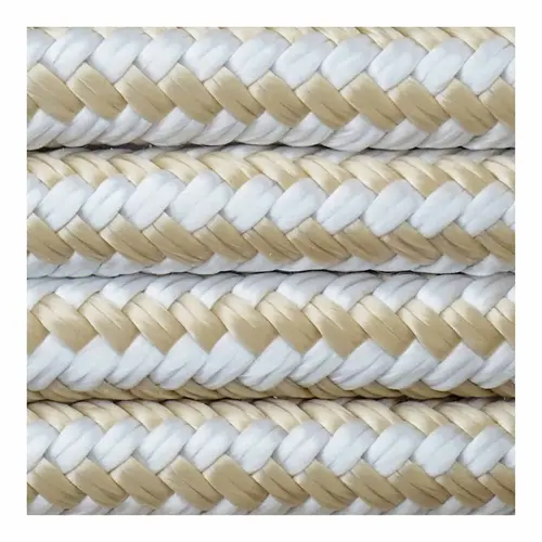 3/8" x 15 ft Dock Line, Premium Double Braid, Gold / White 3/8" x 15 ft Dock Line, Premium Double Braid, Gold / White