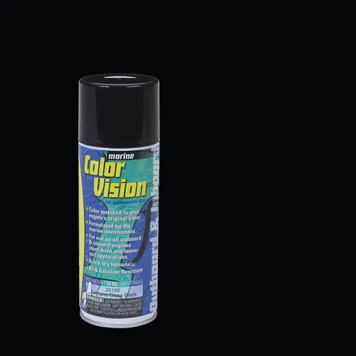 Marine Color Vision Engine Enamel Spray Paint, Gloss Black Marine Color Vision Engine Enamel Spray Paint, Gloss Black