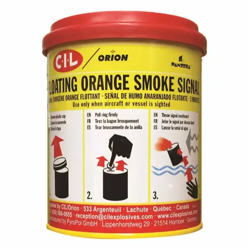 Orange SOLAS Floating Smoke Signal Orange SOLAS Floating Smoke Signal