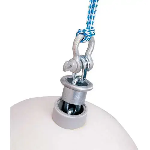 2" Dia. Collar, Fits 12" & 15" Dia. Buoys Silver 2" Dia. Collar, Fits 12" & 15" Dia. Buoys Silver