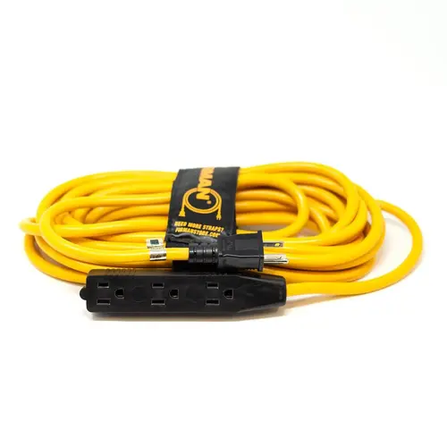 25 ft Medium Duty 5-15P to (3) 5-15R Household Power Cord With Storage Strap 25 ft Medium Duty 5-15P to (3) 5-15R Household Power Cord With Storage Strap