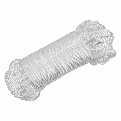 1/8" x 45 ft Utility Line with Winder, Solid Braid Nylon, White 1/8" x 45 ft Utility Line with Winder, Solid Braid Nylon, White
