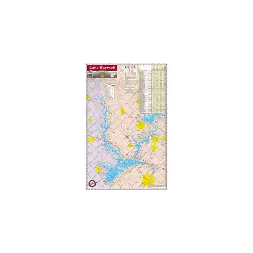 Lake Hartwell, South Carolina, Waterproof Lake Map Lake Hartwell, South Carolina, Waterproof Lake Map
