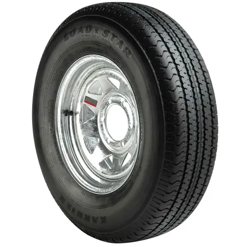 ST225/75R x 15D Radial Trailer Tire and 15 X 6 Galvanized Spoke Rim 6 X 5 1/2 Bolt Pattern ST225/75R x 15D Radial Trailer Tire and 15 X 6 Galvanized Spoke Rim 6 X 5 1/2 Bolt Pattern