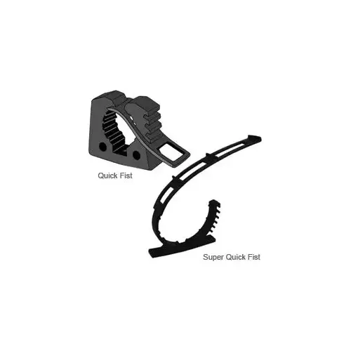 Quick Fist Clamp, Holds Tube dia. 1/2" to 2 1/2", 22lb. SWL, 7/8" x 2-3/4" Base Dimensions Quick Fist Clamp, Holds Tube dia. 1/2" to 2 1/2", 22lb. SWL, 7/8" x 2-3/4" Base Dimensions