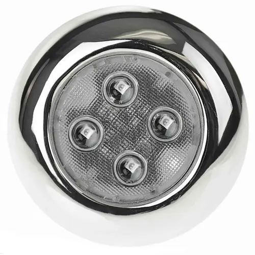 Stainless Steel Surface-Mount 3" LED Light, White Stainless Steel Surface-Mount 3" LED Light, White
