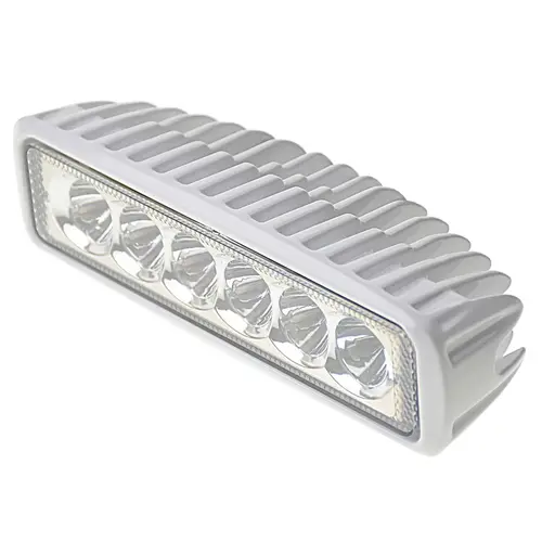 Six LED Aluminum Spreader/Docking Light with Stainless Steel Bracket, White Six LED Aluminum Spreader/Docking Light with Stainless Steel Bracket, White