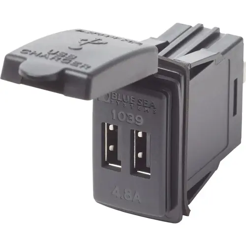 Fast Charge 4.8A Dual USB Charger Switch Mount Fast Charge 4.8A Dual USB Charger Switch Mount