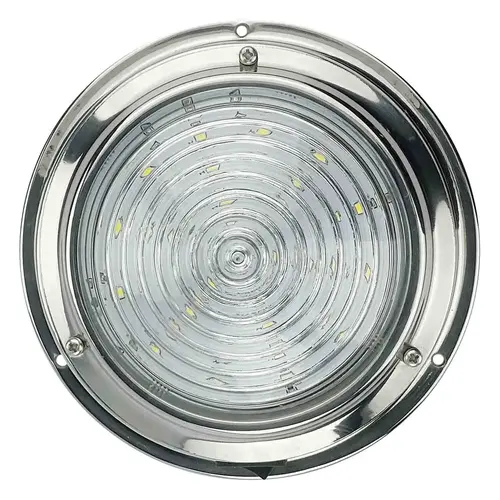 6 7/8" Stainless Steel LED Dome Light, White/Red 6 7/8" Stainless Steel LED Dome Light, White/Red