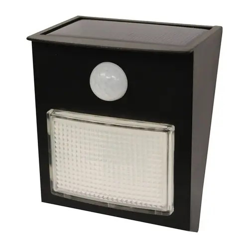 Motion-Sensor Solar LED Post Light Black Motion-Sensor Solar LED Post Light Black