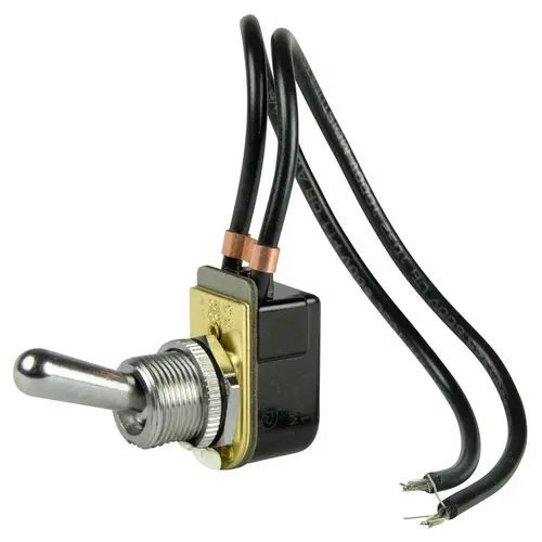 Chrome Plated Toggle Switch, Off/On, SPST Chrome Plated Toggle Switch, Off/On, SPST
