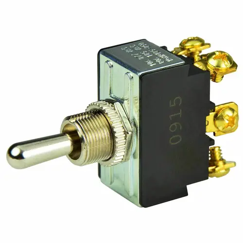 Chrome Plated Toggle Switch, (On)/Off/(On), DPDT Chrome Plated Toggle Switch, (On)/Off/(On), DPDT