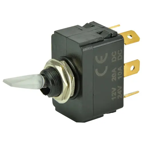Lighted Toggle Switch, On/Off/On, SPDT Lighted Toggle Switch, On/Off/On, SPDT