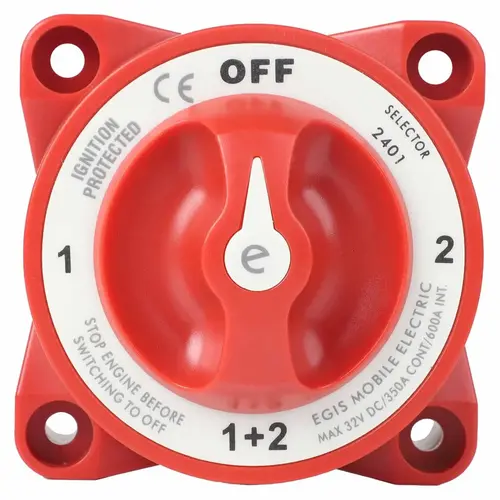 e-Series 350A Battery Selector Switch Off/1/Both/2 e-Series 350A Battery Selector Switch Off/1/Both/2