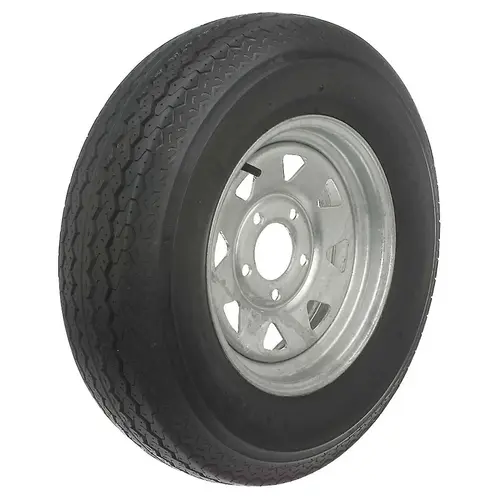 480 X 12B Bias Trailer Tire and 12 X 4 Galvanized Spoke Rim 5 X 4 1/2 Bolt Pattern 480 X 12B Bias Trailer Tire and 12 X 4 Galvanized Spoke Rim 5 X 4 1/2 Bolt Pattern