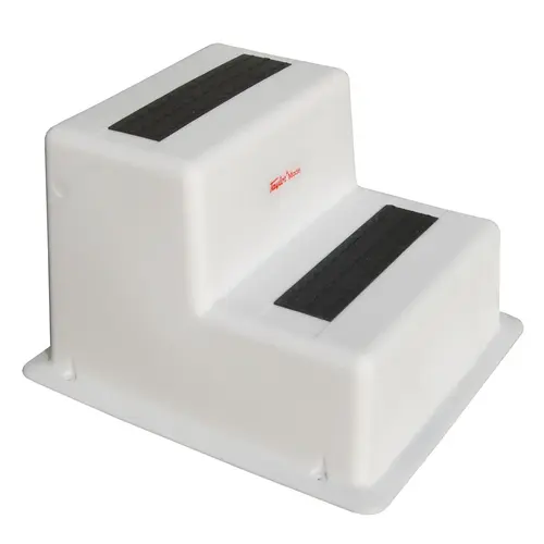 StepSafe Polyethylene Two Step Dock Steps White StepSafe Polyethylene Two Step Dock Steps White