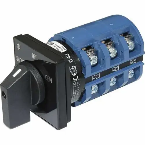 65A Rotary Source Selector, OFF + 2 Position, 3 Poles, 240V 65A Rotary Source Selector, OFF + 2 Position, 3 Poles, 240V