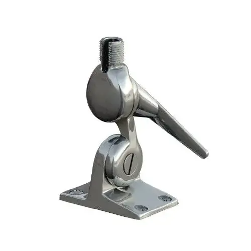 Sleek, nutless, stainless steel four way ratchet mount Sleek, nutless, stainless steel four way ratchet mount