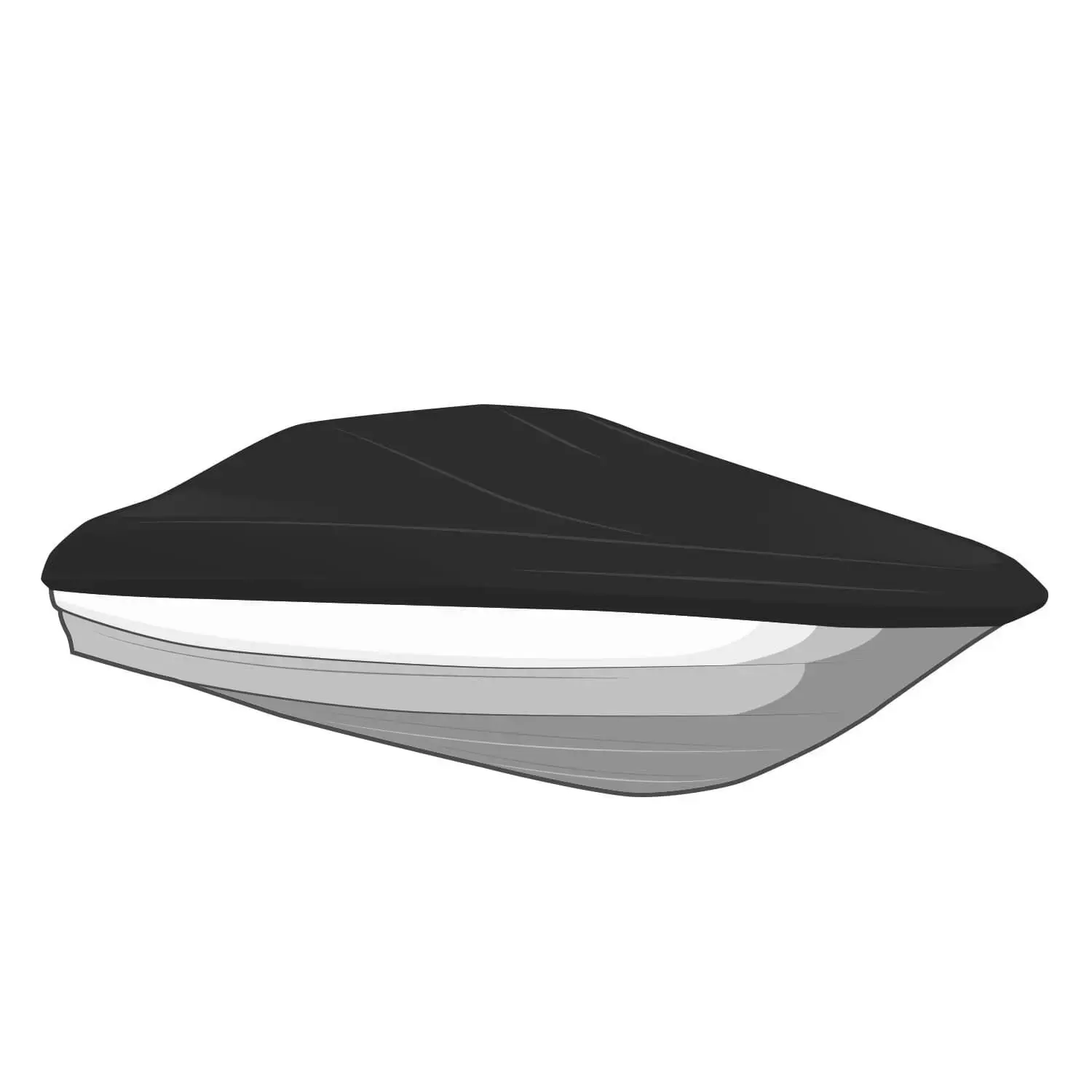 WESTLAND Exact Fit Boat Cover For 2005-2008 VIP Viva II 184 Bowrider- Sunbrella - Cadet Grey VP66166A30