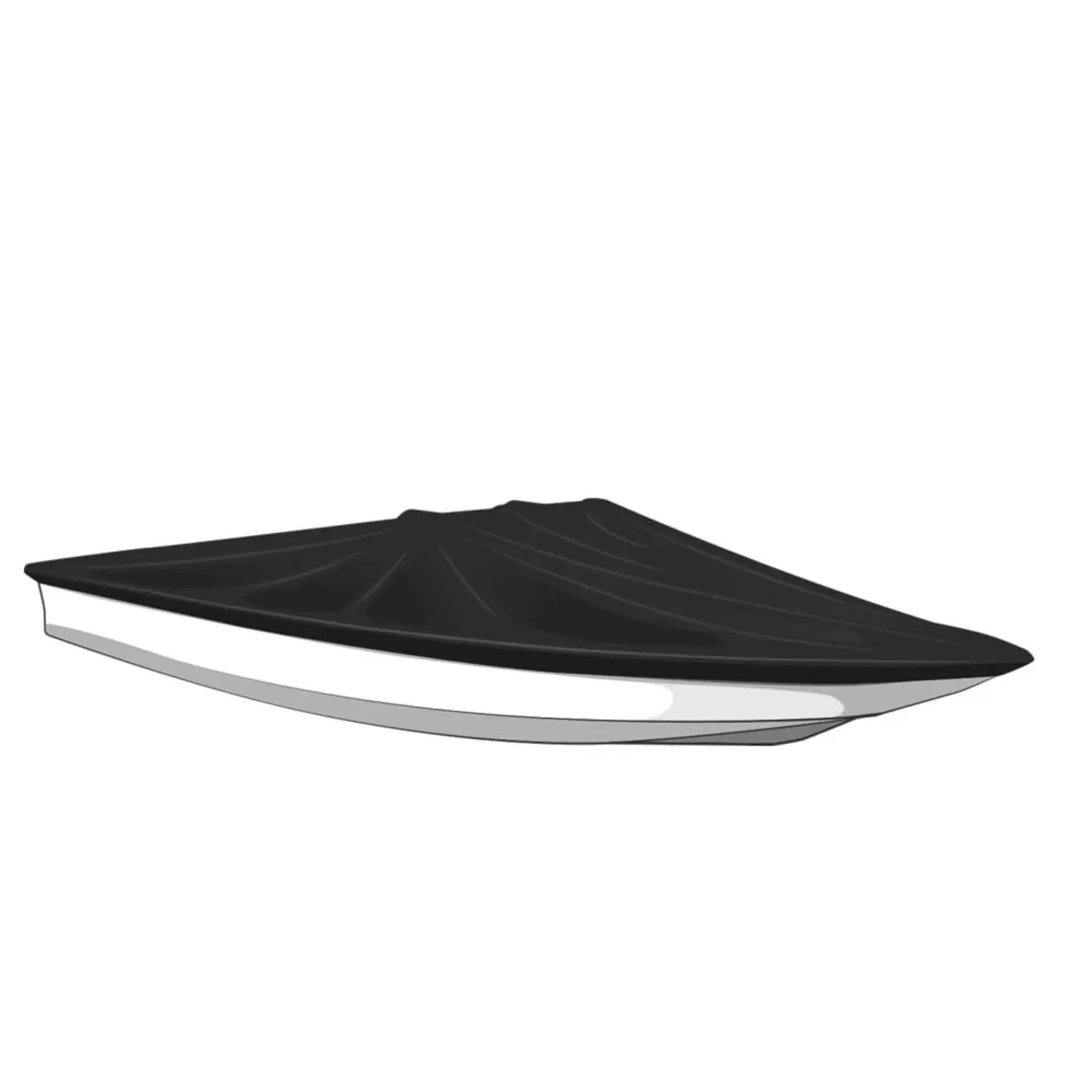 WESTLAND Select Fit Boat Cover for Low Profile Ski Boat - 14ft6in-15ft5in BEAM 80in I/O- Sharkskin Supreme - Black S815XR08