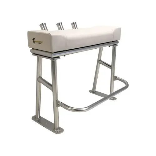 Original Leaning Post, Polished Frame, White Upholstery Original Leaning Post, Polished Frame, White Upholstery