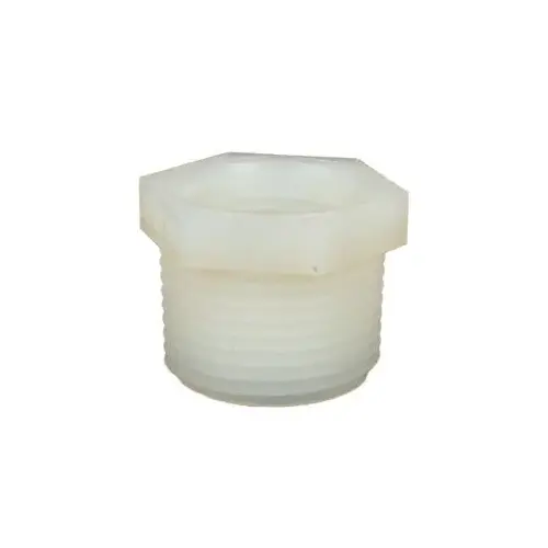 Nylon Hex Bushing NPT Threaded 3/4" to 1/2" Nylon Hex Bushing NPT Threaded 3/4" to 1/2"