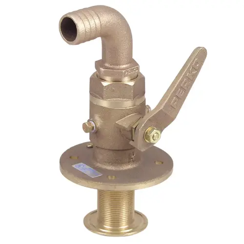 Seacock, 2" Hose Size, 2" Pipe Size, 5-3/4" Flange Dia., 10-3/8" Height Seacock, 2" Hose Size, 2" Pipe Size, 5-3/4" Flange Dia., 10-3/8" Height