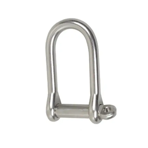 Stainless Steel Wide "D" Shackle with 3/16" Pin Stainless Steel Wide "D" Shackle with 3/16" Pin