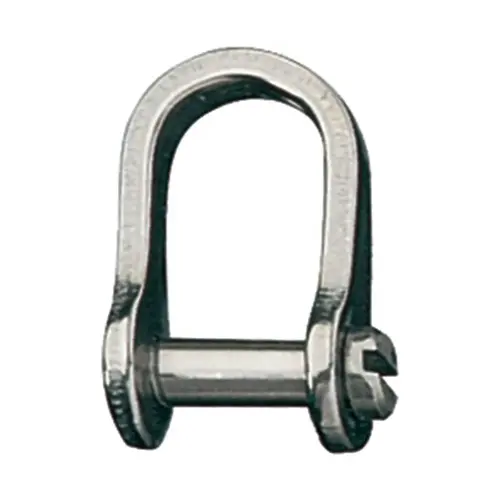 Stainless Steel Slotted "D" Shackle with 1/4" Pin Stainless Steel Slotted "D" Shackle with 1/4" Pin