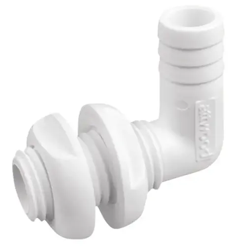 90 degree Thru-Hull Fitting, 3/4" ID Hose 90 degree Thru-Hull Fitting, 3/4" ID Hose