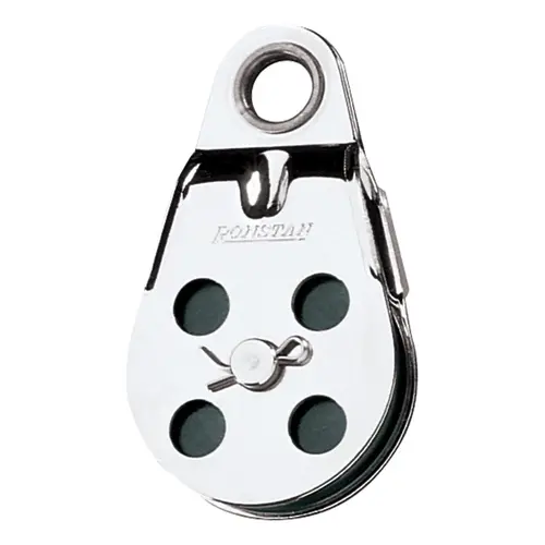 Single Wire Block, Ferrule Eye with 1 3/4" Sheave Dia., 5/32" Max. Wire Single Wire Block, Ferrule Eye with 1 3/4" Sheave Dia., 5/32" Max. Wire
