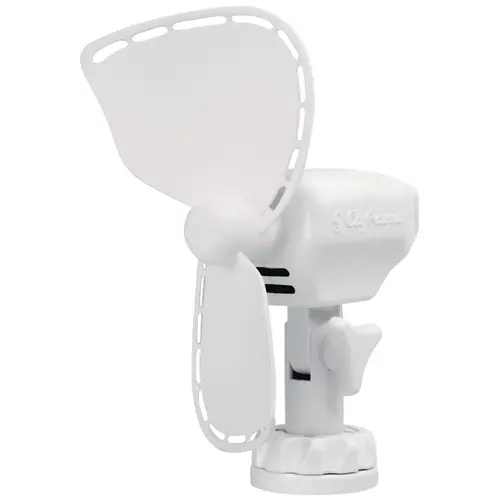 Compact 2-Speed 12V DC Fan, White Compact 2-Speed 12V DC Fan, White