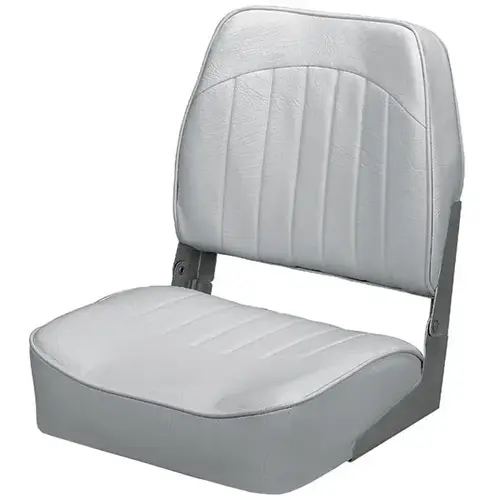 Promotional Low-Back Folding Fishing Boat Seat, Gray Promotional Low-Back Folding Fishing Boat Seat, Gray