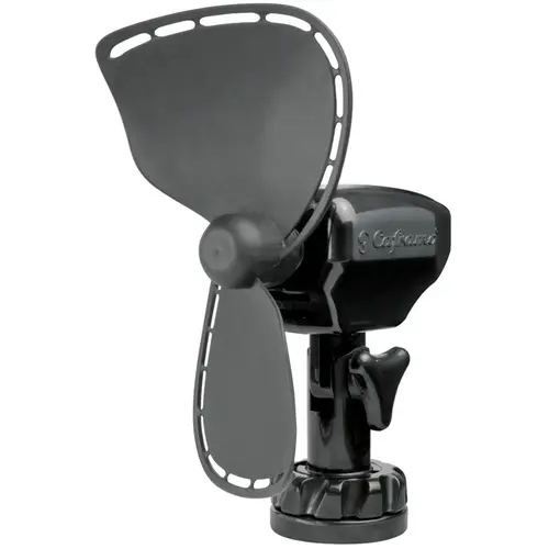 Compact 2-Speed 12V DC Fan, Black Compact 2-Speed 12V DC Fan, Black
