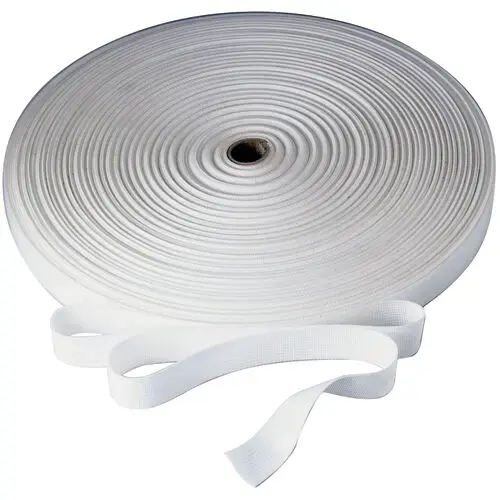 1" Flat Nylon Webbing White 1" Flat Nylon Webbing White