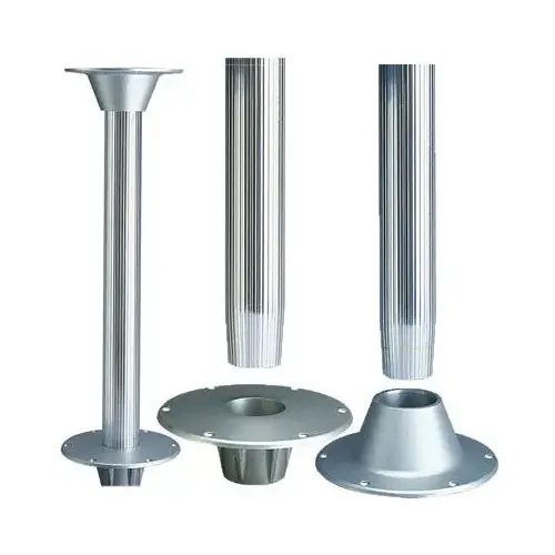 Table Pedestal with Surface-Mount Base, 30" Silver Table Pedestal with Surface-Mount Base, 30" Silver