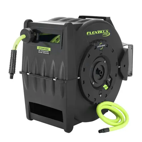 Flexzilla Pro Retractable Air hose Reel with Levelwind Technology 1/2" 50 ft Flexzilla Pro Retractable Air hose Reel with Levelwind Technology 1/2" 50 ft