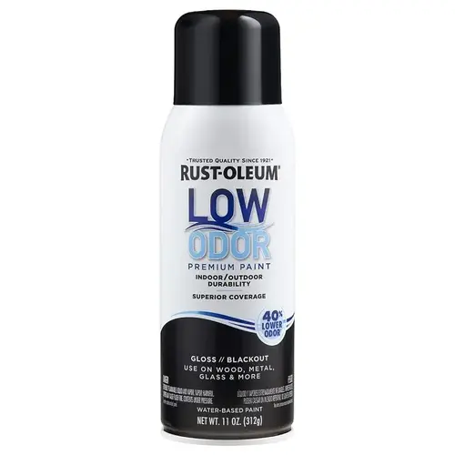 Low Odor Gloss Blackout Spray Paint 11 oz Blackout Low Odor Gloss Blackout Spray Paint 11 oz Blackout