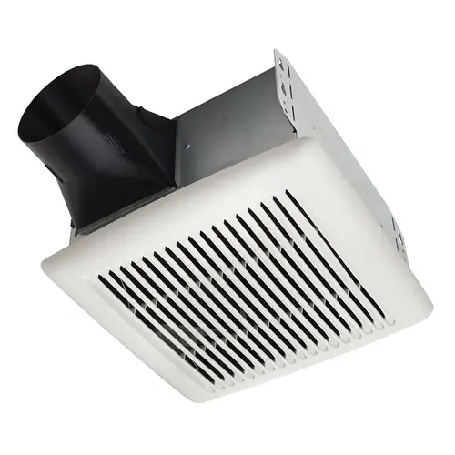 Broan Flex Humidity Sensing Ventilation Fan, 9-1/4 in L, 10 in W, 0.3 A, 120 V, 110 cfm Air, White Broan Flex Humidity Sensing Ventilation Fan, 9-1/4 in L, 10 in W, 0.3 A, 120 V, 110 cfm Air, White